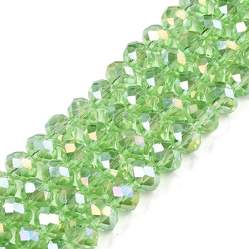 Electroplate Glass Beads Strands EGLA-A044-T8mm-B09-1