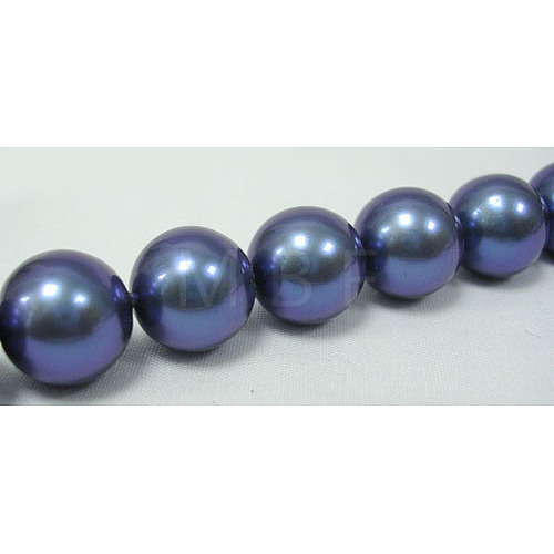 Shell Pearl Beads Strands X-SP8MM637-1