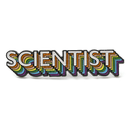 Rainbow SCIENTIST Alloy Enamel Pins Brooches JEWB-U009-05-1