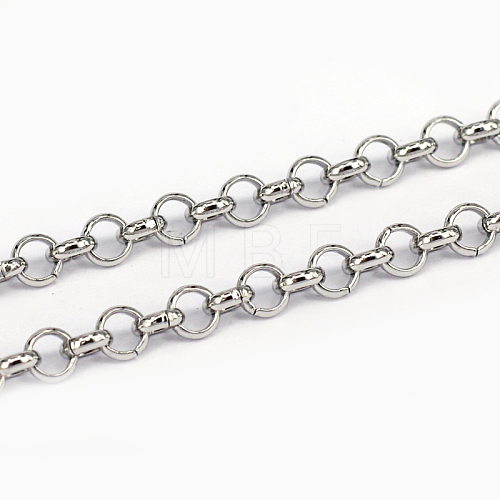 304 Stainless Steel Rolo Chains CHS-L001-28-4mm-1