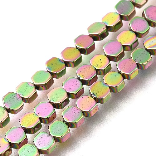 Electroplated Synthetic Non-magnetic Hematite Beads Strands G-C154-B01-01F-1