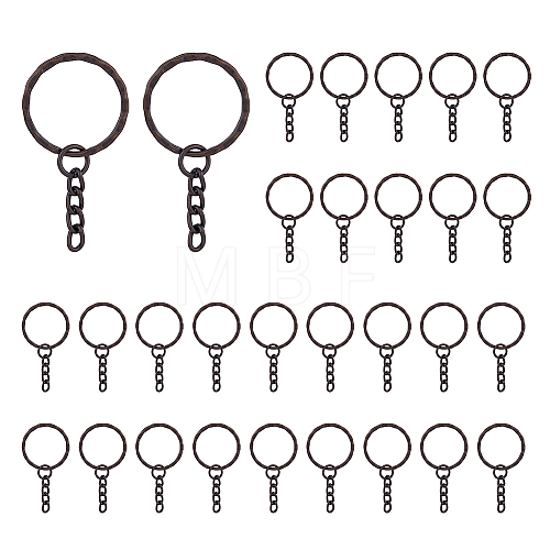 100Pcs Iron Split Key Rings IFIN-DC0001-03-1