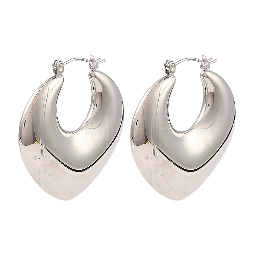 Non-Tarnish 304 Stainless Steel Hoop Earrings for Women EJEW-G358-06P-1