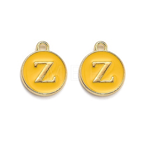 Golden Plated Alloy Enamel Charms ENAM-Q437-13Z-1