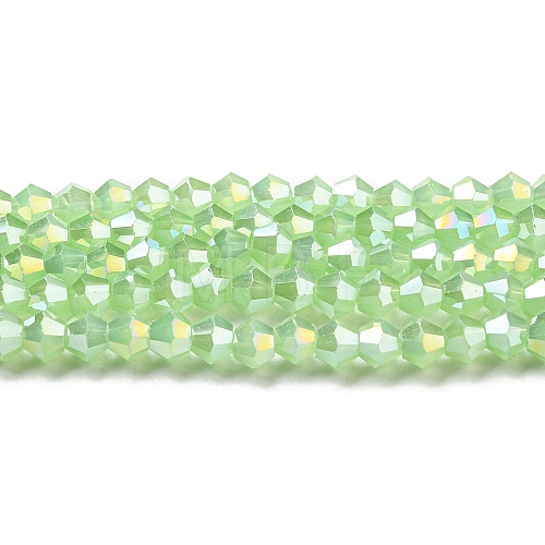 Imitation Jade Electroplate Glass Beads Strands EGLA-A039-J6mm-B01-1