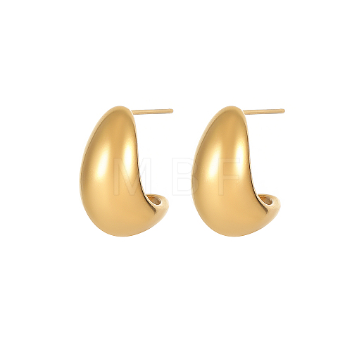 Elegant European Style Stainless Steel Gold-Plated Women's Earrings WS1374-4-1