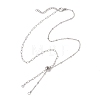 304 Stainless Steel Satellite Chain Paperclip Chain Slider Necklace Making AJEW-JB01495-01-1
