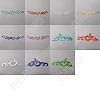 12Pcs 12 Style Wave Pattern Clothing Sequin Patches PATC-FG0001-28-1