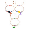 3Pcs Bohemian Cotton Tassels Charm Bracelets EO4555-4-1