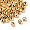 Real 24K Gold Plated Brass Round Spacer Beads X-PALLOY-M029-03G-1