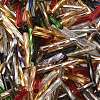 Dyed Colours Glass Twist Bugle Beads GLAA-XCP0012-05-3