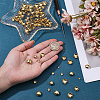 150Pcs 5 Styles Flat Round Brass Four Claw Nail KK-CL0001-03G-3