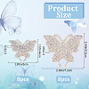 16Pcs 2 Style Butterfly Resin Rhinestone Stickers DIY-CP0008-77-2