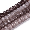 Imitation Jade Crackle Glass Beads Strands GLAA-N068-01A-A07-1