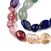Chakra Theme Natural Amethyst & Topaz Jade & Red Agate & Quartz Crystal & Strawberry Quartz & Lapis Lazuli & Green Aventurine Beads Strands G-N344-07-3