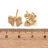 Brass Micro Pave Cubic Zirconia Stud Earrings EJEW-F418-07G-3