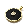 Brass Micro Pave Cubic Zirconia Pendants KK-C090-05C-01-2