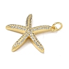 Brass Micro Pave Clear Cubic Zirconia Pendants KK-L257-23G-2
