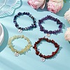 12Pcs 12 Styles Constellations Guardian Gemstone Stretch Bracelets BJEW-JB11147-2