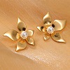 304 Stainless Steel ABS pearl Stud Earrings EJEW-S226-07G-03-1