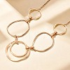 201 Stainless Steel & Alloy Multi Ring Bib Necklaces for Women WG2A4B7-01-3