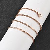 Brass Rolo Chains Necklaces for Women NJEW-D302-22RG-1