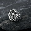 Retro 316 Stainless Steel Tree of Life Finger Rings FIND-PW0020-09G-3