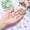Spray Painted Transparent Glass Beads GLAA-YW0003-76-5