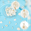 90Pcs 6 Styles Natural Mixed Shell Pendants PALLOY-BM00007-6