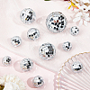 CRASPIRE 11Pcs 5 Style Plastic & Glass Disco Ball Cake Decorations FEPA-CP0001-01-4