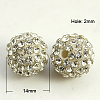 Resin Rhinestone Beads RB-A025-14mm-A01-1