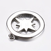 316 Surgical Stainless Steel Pendants STAS-K157-38AS-2