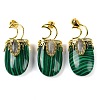 Synthetic Malachite Pendants G-L524-17G-02-1