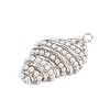 Shell Shape Brass ABS Imitation Pearl Pendants KK-I352-04D-P-2