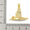 Rack Plating Brass Micro Pave Clear Cubic Zirconia Pendants KK-K341-55G-3