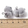 Animal Flocking Resin Pendants RESI-A049-03F-3