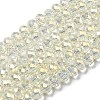 Electroplate Transparent Glass Beads Strands EGLA-A034-T2mm-T16-1