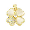 Rack Plating Brass Micro Pave Cubic Zirconia Pendants KK-Q784-32G-01-1