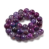 Faceted Natural Fire Crackle Agate Beads Strands G-F447-12mm-N01-3