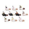Opaque Resin Pendants RESI-B044-12P-1