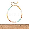 Faceted Natural Yellow Opal & Amazonite & Carnelian Beaded Bracelets for Women BJEW-JB14487-4