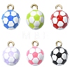 6Pcs 6 Colors Alloy Enamel Pendants ENAM-CJ0007-62-1