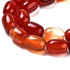 Barrel Shaped Gemstone Dyed Natural Red Agate Stone Beads Strands G-S114-05-4