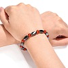 Round Natural Carnelian Stretch Bracelets X-BJEW-G072-13-4