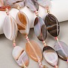 Natural Banded Agate Beads Strands G-F825-H01-01D-1