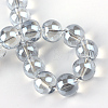 Electroplate Glass Beads Strands X-EGLA-Q062-8mm-A07-3