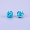 Printed Round Silicone Focal Beads SI-JX0056A-208-1