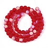 Frosted Transparent Glass Beads Strands LS-GLAA-T032-T6mm-MBB09-2