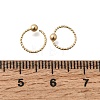 Brass Ball Captive Bead Nose Ring AJEW-G075-01G-01-5