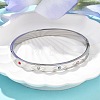 Eye 304 Stainless Steel Rhinestone Bangles for Women BJEW-Z092-09P-2